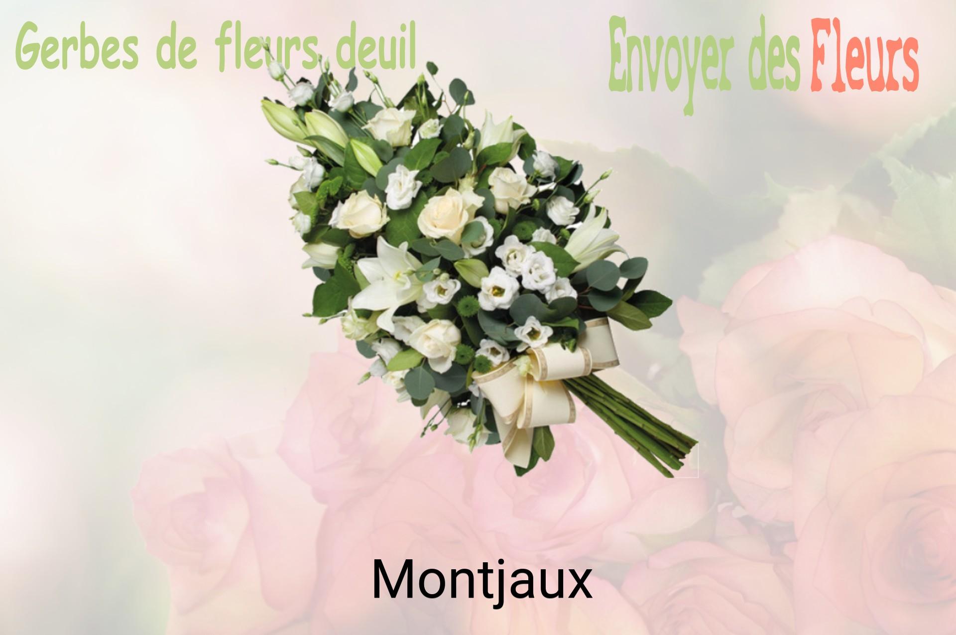 Gerbe de fleurs de deuil livrée à Montjaux